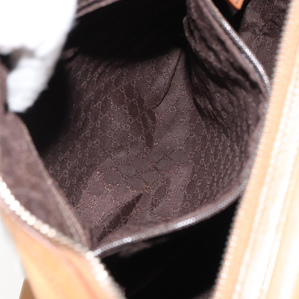 Gucci Vintage Handbag Leather, BROWN, LEATHER, Handbag