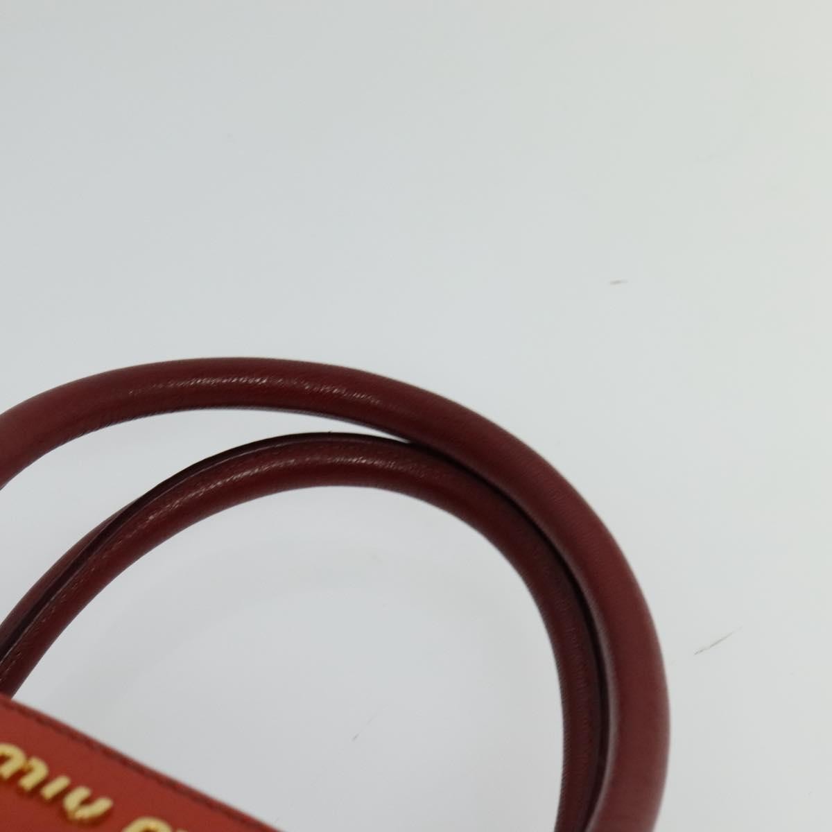 Miu Miu Zip Tote Leather, RED, LEATHER, Tote bag