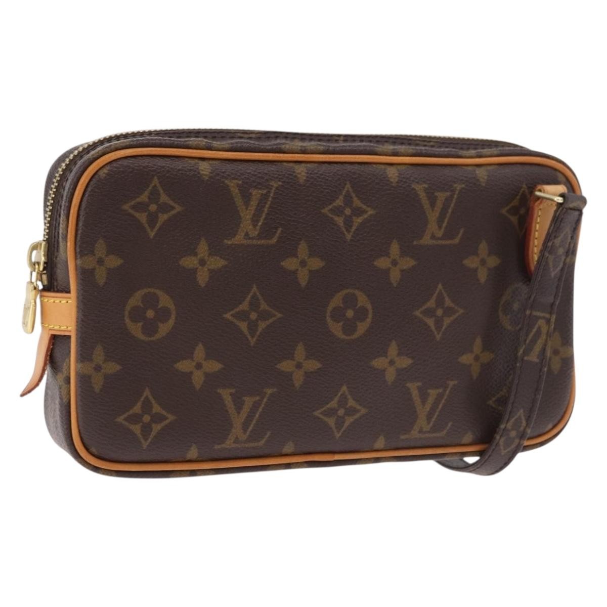Louis Vuitton Pochette Marly Bandouliere Bag Monogram Canvas, Brown, Canvas, Clutch