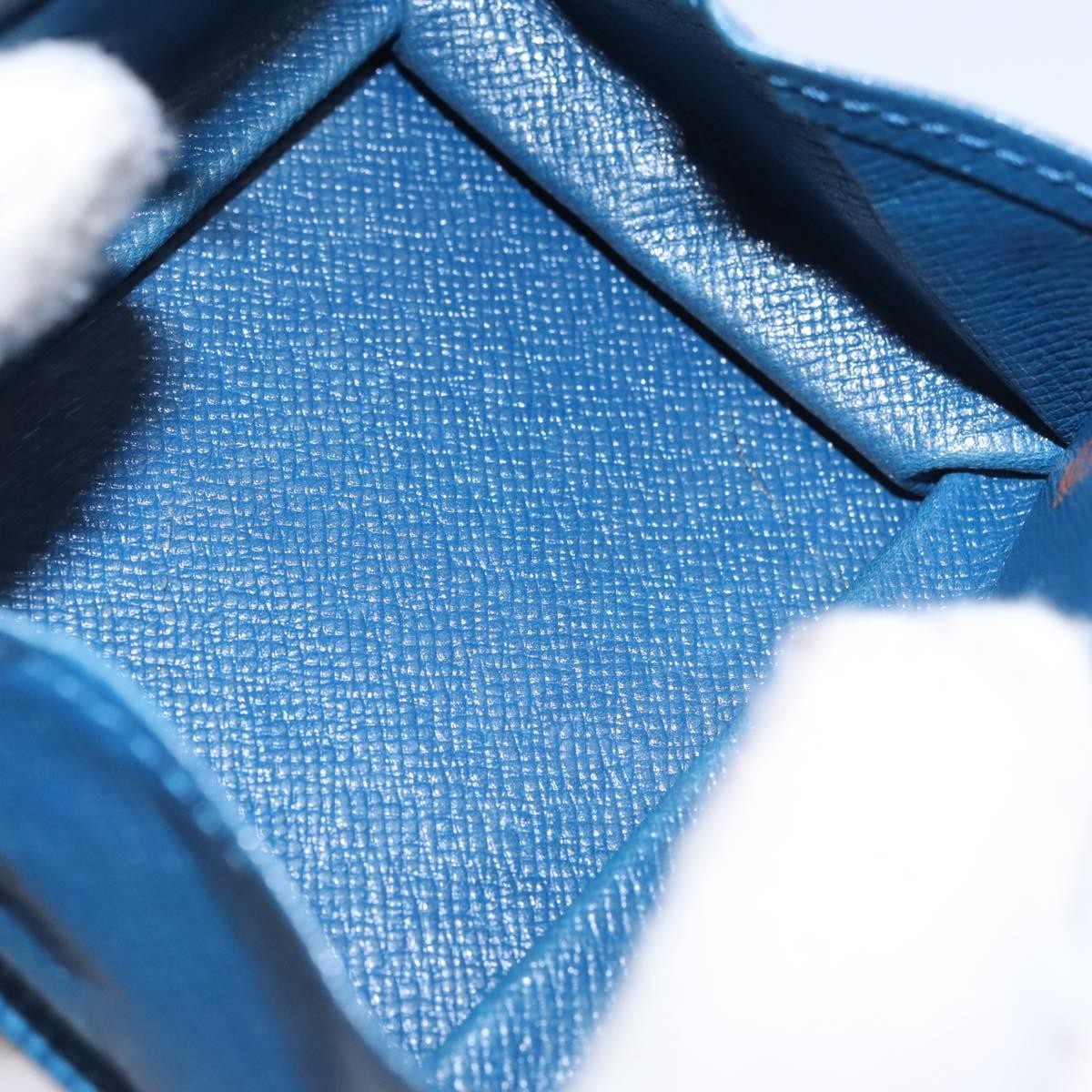 Louis Vuitton Porte Monnaie Boite Epi Leather, BLUE, LEATHER, Wallets