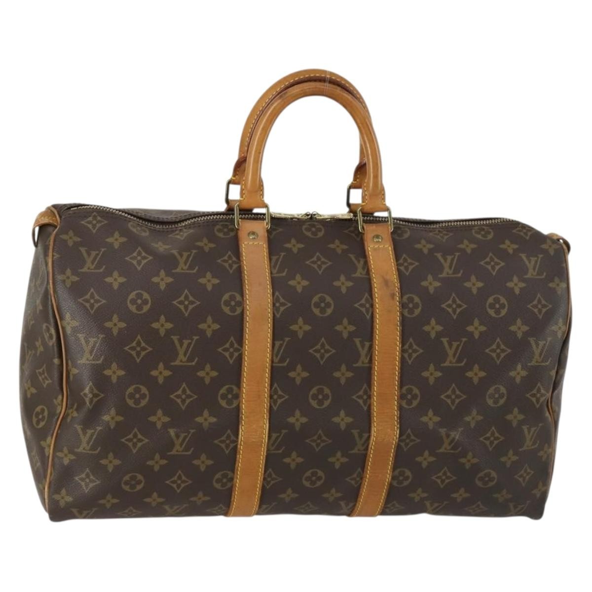 Louis Vuitton Keepall Bag Monogram Canvas, Brown, Canvas, Travel Bag