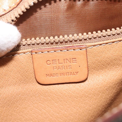 Celine Vintage Convertible Macadam Turnlock Shoulder Bag Canvas and Leather, BROWN, CANVAS, Shoulder bag