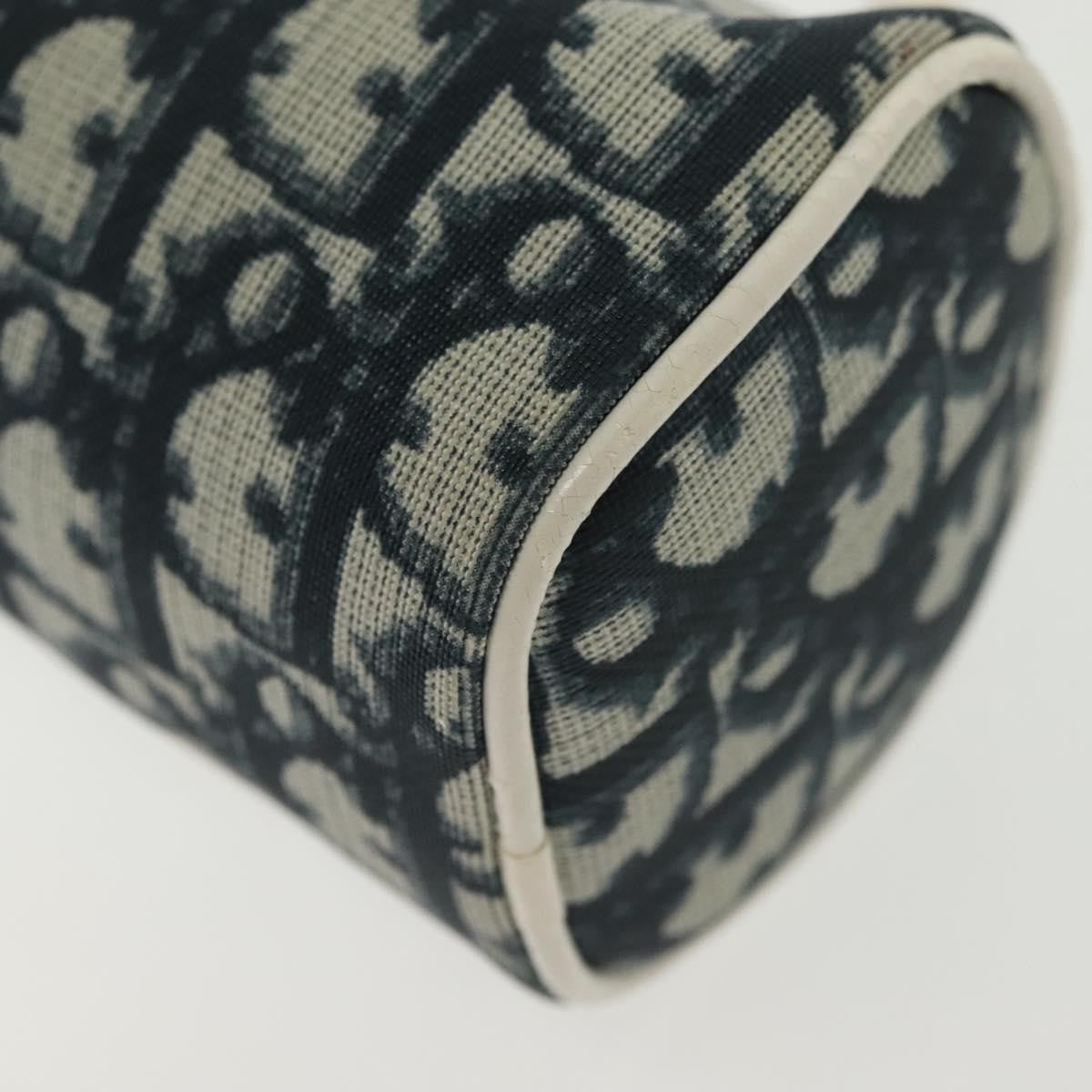 Christian Dior Vintage Trotter Pouch Canvas, NAVY, CANVAS, Clutche & pouche