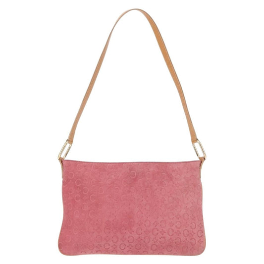 Celine C Macadam Shoulder bag Suede, PINK, SUEDE, Shoulder bag