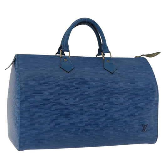 Louis Vuitton Speedy Handbag Epi Leather, Blue, Leather, Handbag