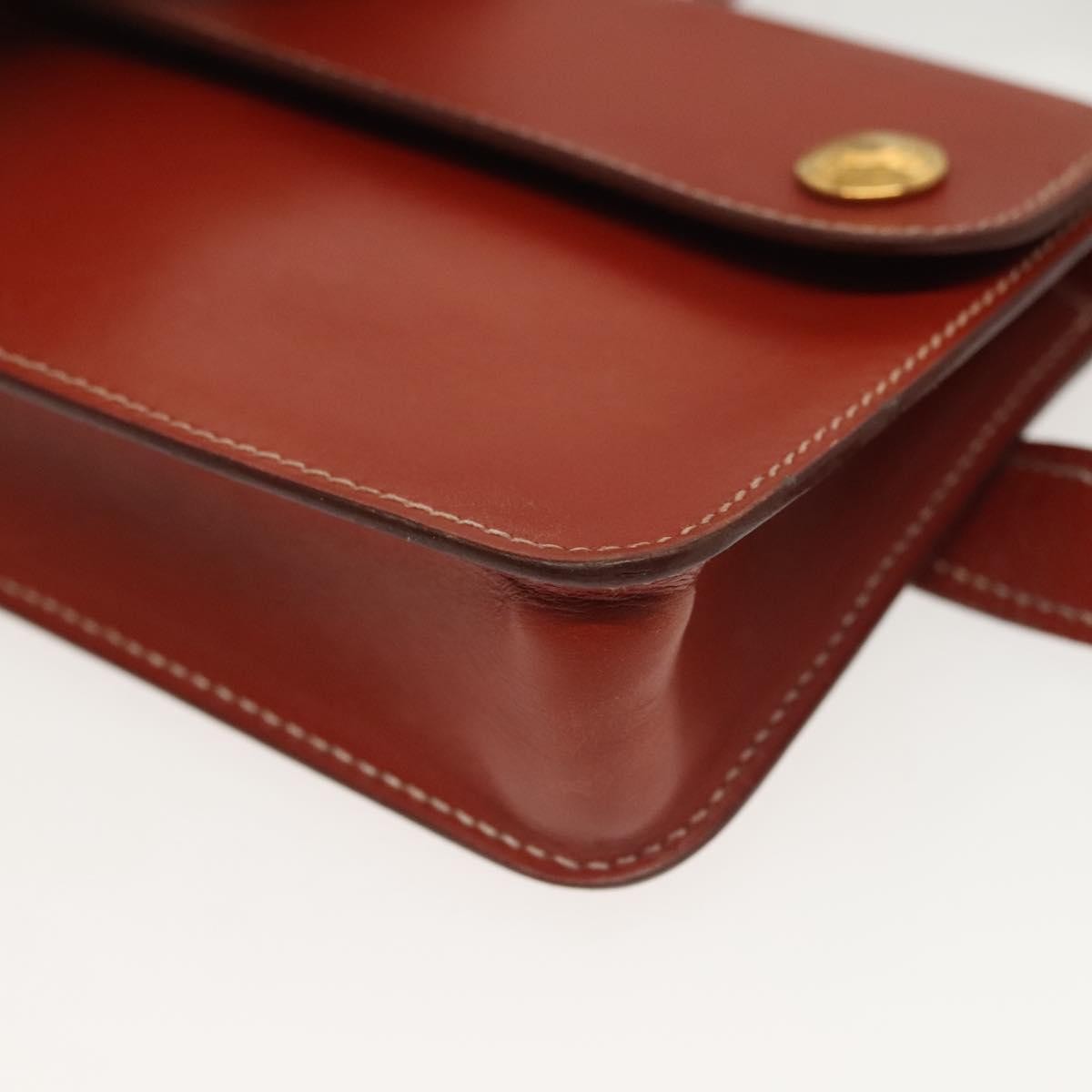 Hermes Pochette Green Waist Bag Leather, BROWN, LEATHER, Clutche & pouche