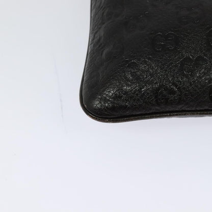 Gucci Zip Top Messenger Bag Guccissima Leather, BROWN, LEATHER, Shoulder bag