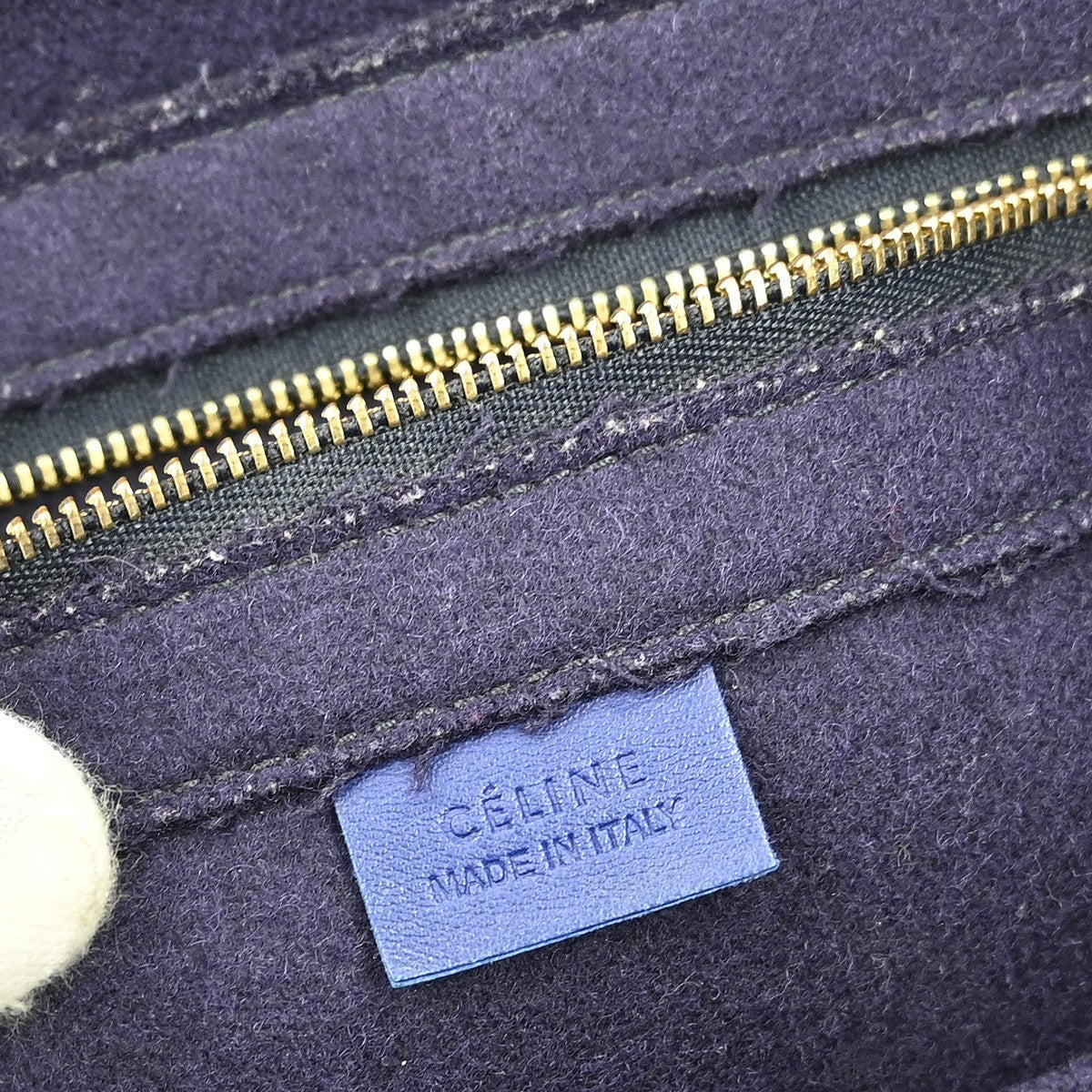 Celine Phantom Tie Cabas Tote Leather, BLUE, LEATHER, Tote bag