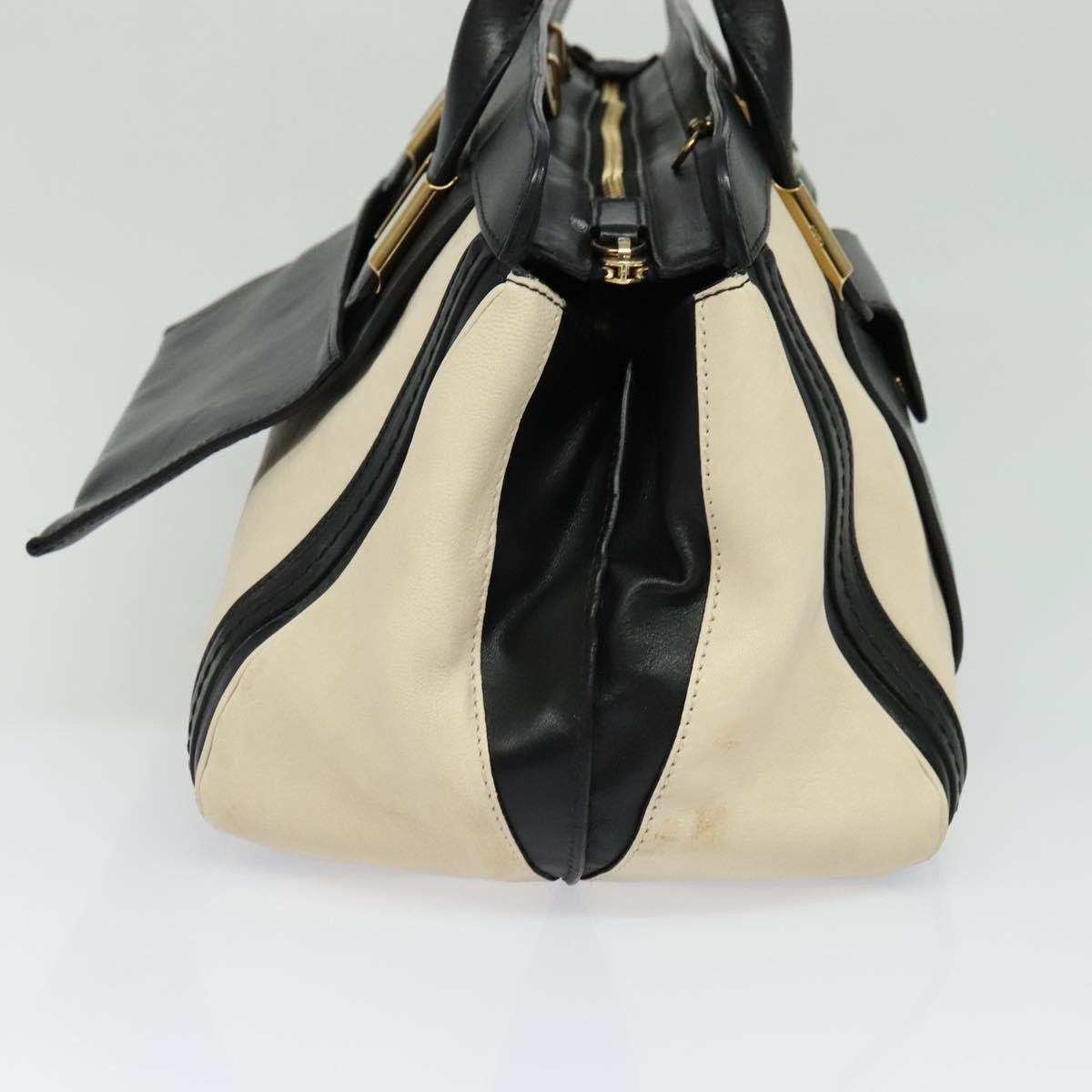 Chloe Alice Satchel Leather, BLACK, LEATHER, Handbag