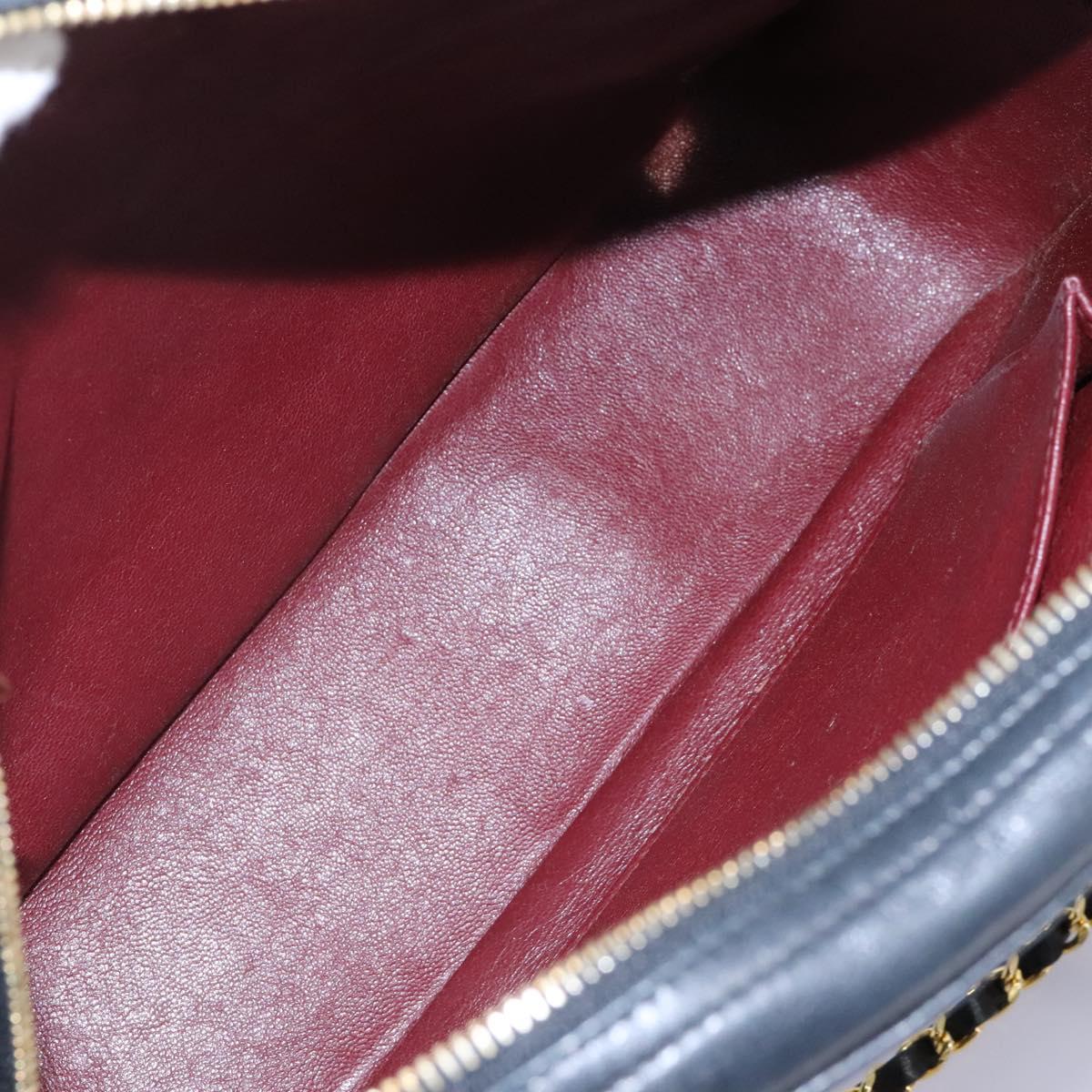 Chanel V Stitch Leather, BLACK, LEATHER, Handbag