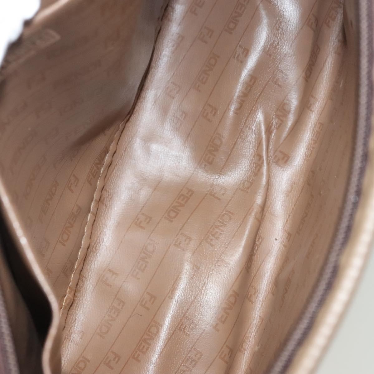 Fendi Vintage Zip Pouch Canvas, BEIGE, CANVAS, Clutche & pouche