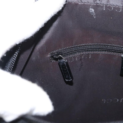 Gucci Vintage Bamboo Handle Bag Leather, BLACK, LEATHER, Handbag