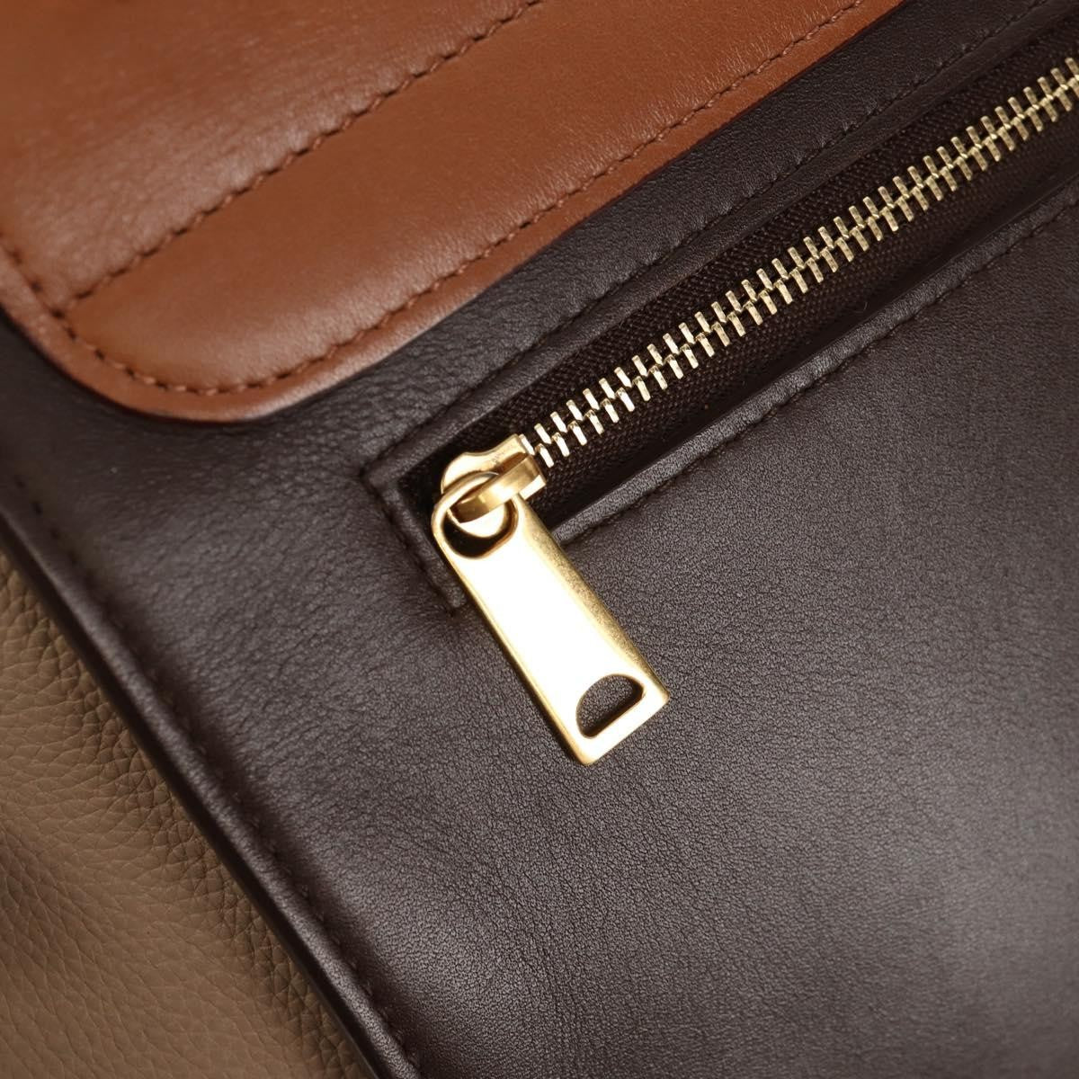 Celine Tricolor Trapeze Bag Leather, MULTICOLOUR, LEATHER, Handbag