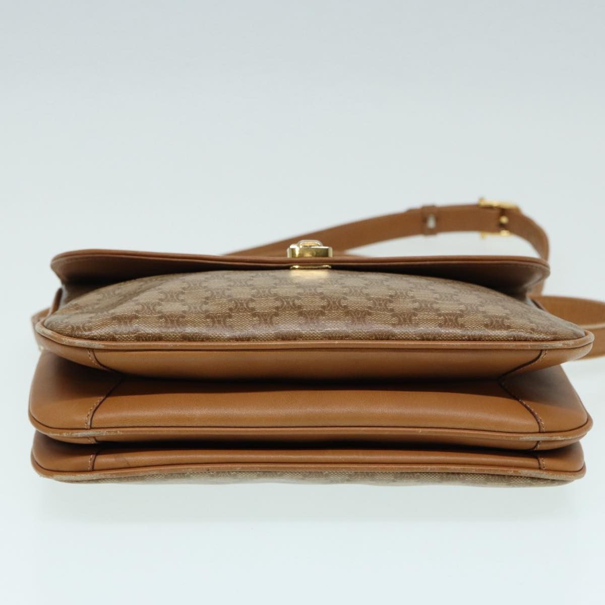 Celine Macadam Shoulder Bag PVC Leather, BEIGE, CANVAS, Shoulder bag