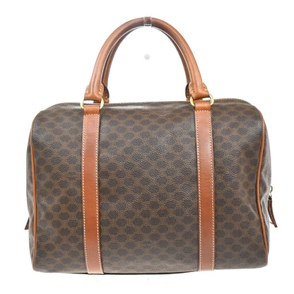 Celine Macadam Handbag Macadam with leather, BROWN, PVC, Handbag