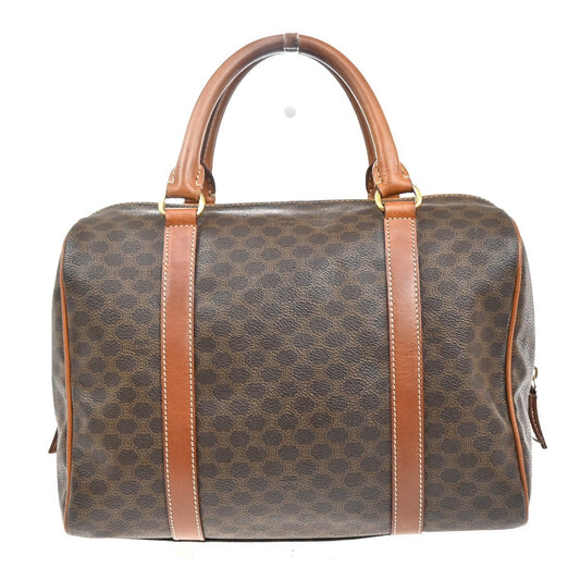 Celine Macadam Handbag Macadam with leather, BROWN, PVC, Handbag