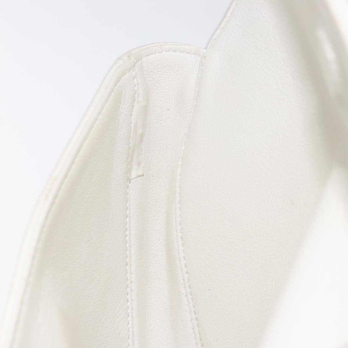 Celine Triangle Bag Leather, WHITE, LEATHER, Handbag