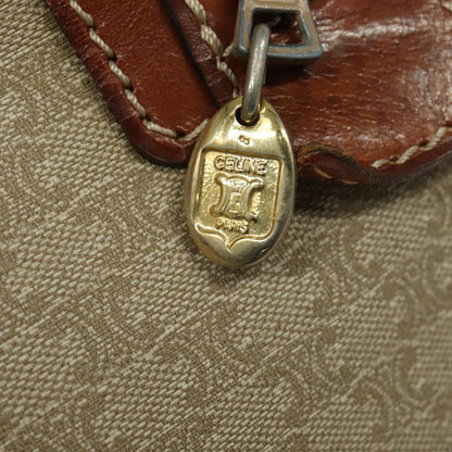 Celine Vintage Duffle Bag Macadam Coated Canvas, BEIGE, CANVAS, Travel bag