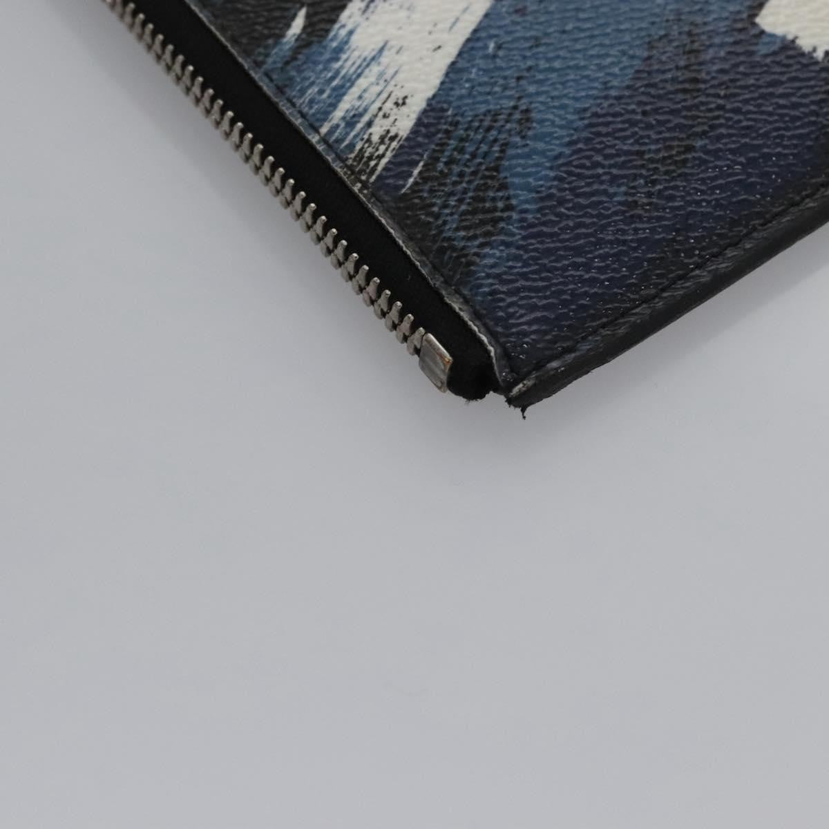 Louis Vuitton Pochette Jour Limited Edition Camouflage Printed Coated Canvas, BLUE, LEATHER, Clutche & pouche