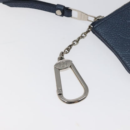 Louis Vuitton Pochette Clés Monogram Empreinte, NAVY, LEATHER, Wallets