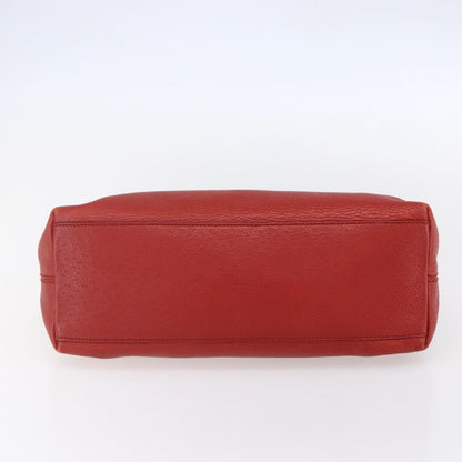 Salvatore Ferragamo Gancini Shoulder Bag Leather, RED, LEATHER, Shoulder bag