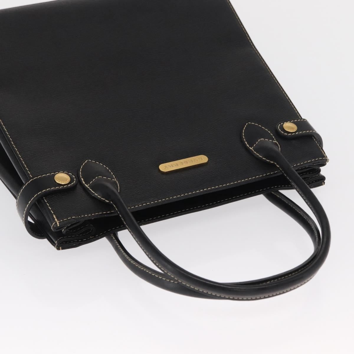 Burberry Vintage Handbag Leather, BLACK, LEATHER, Handbag