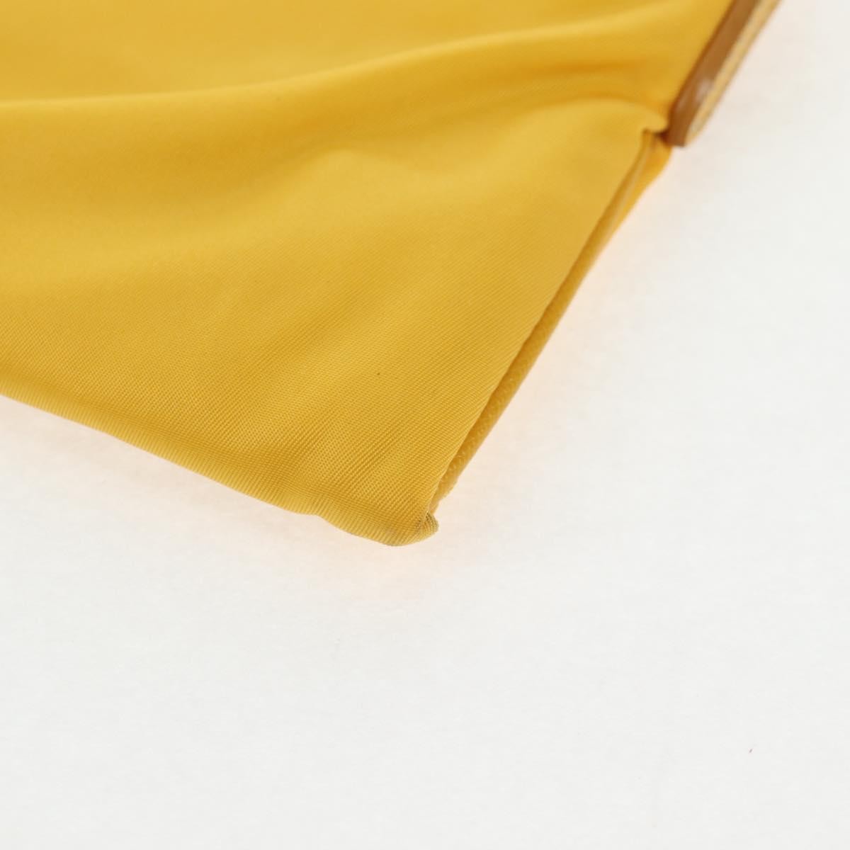 Prada Logo Chain Crossbody Bag Tessuto and Saffiano Leather, YELLOW, NYLON, Clutche & pouche