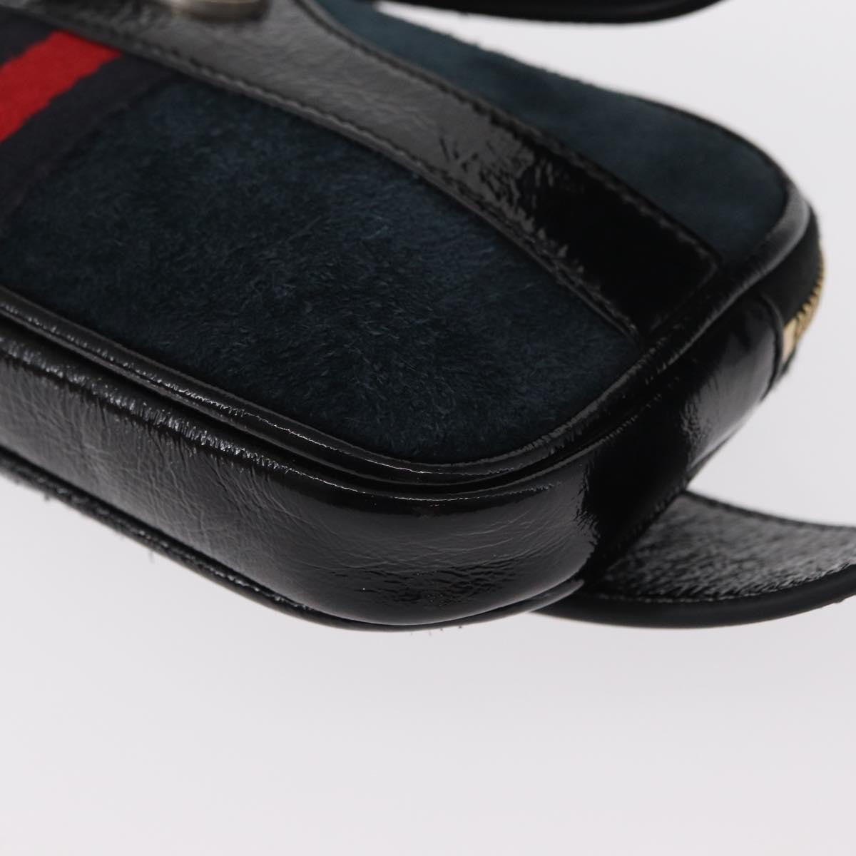 Gucci Ophidia Belt Bag Suede, NAVY, SUEDE, Shoulder bag