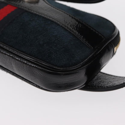 Gucci Ophidia Belt Bag Suede, NAVY, SUEDE, Shoulder bag