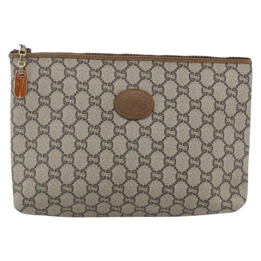 Gucci GG Plus Supreme Pouch Canvas, BEIGE, PVC, Clutche & pouche