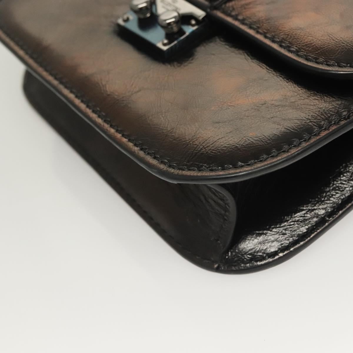 Valentino Garavani Glam Lock Shoulder Bag Leather, BROWN, LEATHER, Shoulder bag