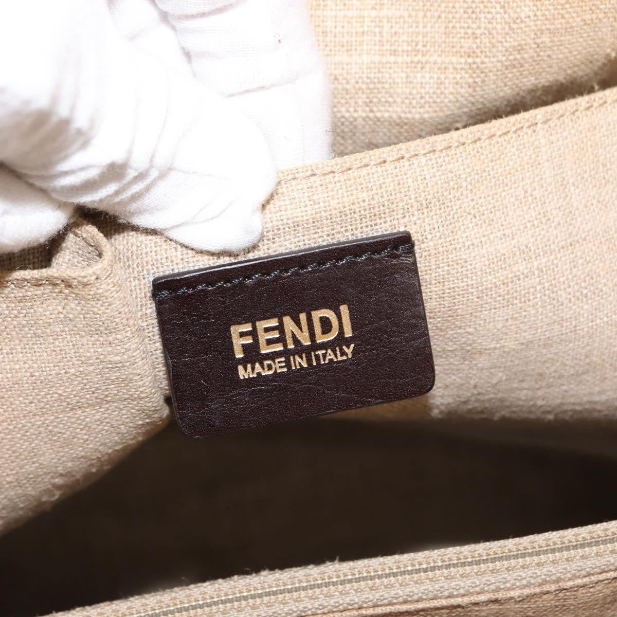 Fendi Pequin 2Bag Canvas and Leather, BEIGE, CANVAS, Tote bag