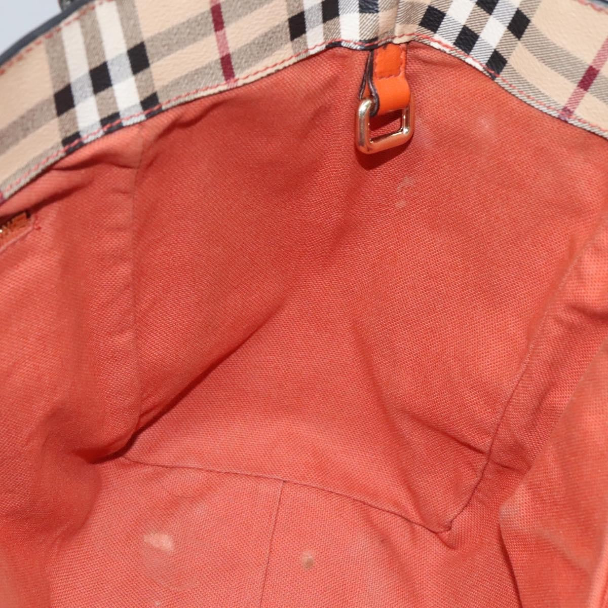 Burberry Canterbury Panels Tote Haymarket Coated Canvas and Leather, BEIGE, CANVAS, Tote bag