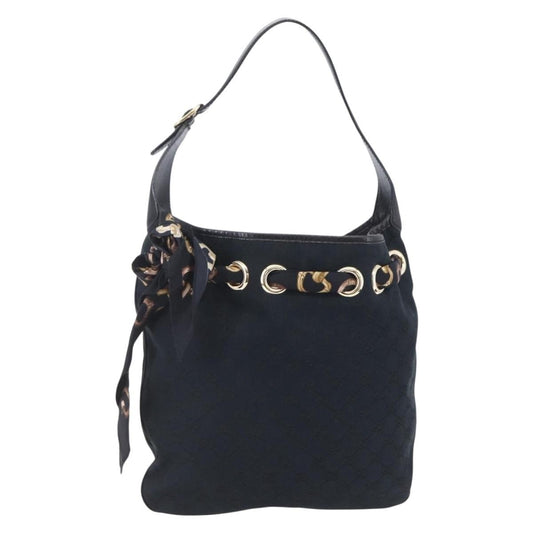 Gucci Positano Hobo GG Canvas, BLACK, CANVAS, Shoulder bag