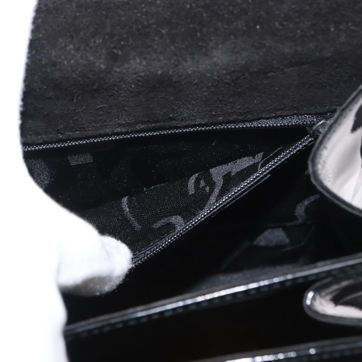 Salvatore Ferragamo Gancini handbag Patent leather, BLACK, PATENT_LEATHER, Handbag