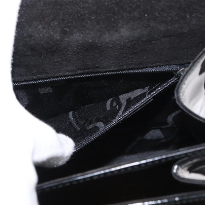 Salvatore Ferragamo Gancini handbag Patent leather, BLACK, PATENT_LEATHER, Handbag