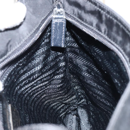 Prada Flat Messenger Bag Tessuto, BLACK, NYLON, Shoulder bag