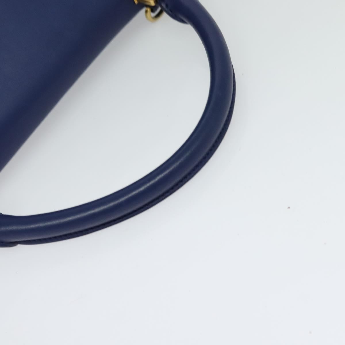 Celine Trapeze Bag Leather with Suede, NAVY, LEATHER, Handbag