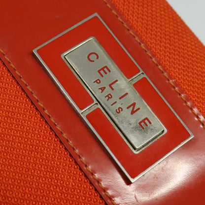 Celine Shoulder Bag Canvas, ORANGE, CANVAS, Shoulder bag