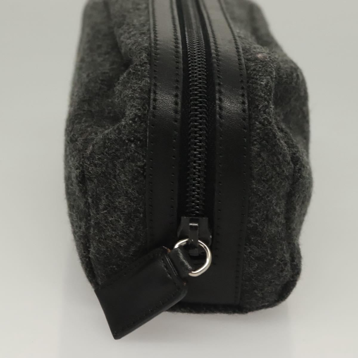 Prada Pochette Wool, BLACK, WOOL, Clutche & pouche