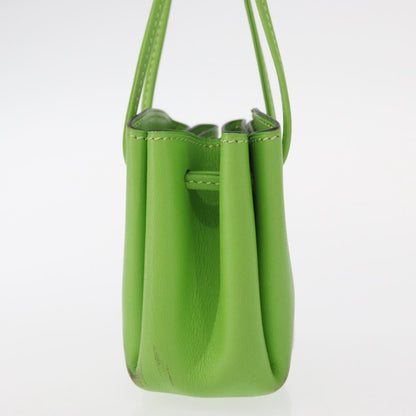 Hermes Vespa Pouch Leather, GREEN, LEATHER, Clutche & pouche