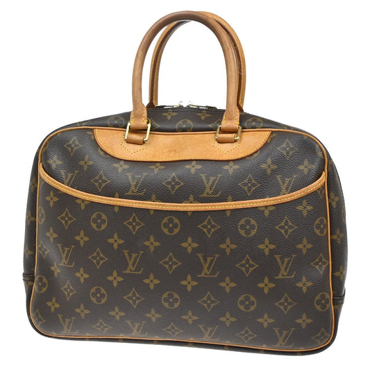 Louis Vuitton Deauville Handbag Monogram Canvas, BROWN, LEATHER, Handbag