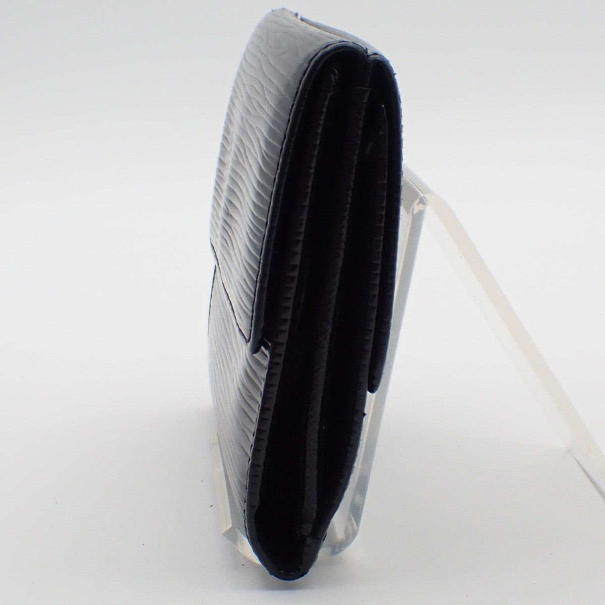 Louis Vuitton Porte Monnaie Billet Carte Crédit Leather, BLACK, LEATHER, Wallets