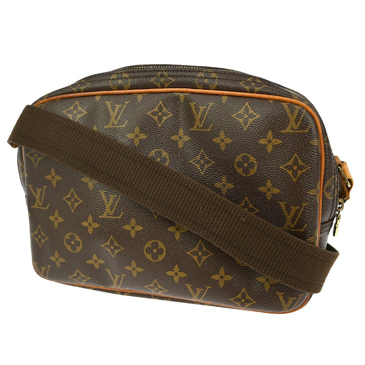 Louis Vuitton Reporter Bag Monogram Canvas, BROWN, CANVAS, Shoulder bag