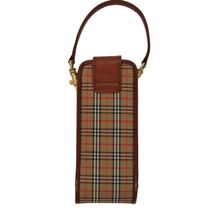 Burberry Nova check Pochette Canvas, BEIGE, CANVAS, Clutche & pouche