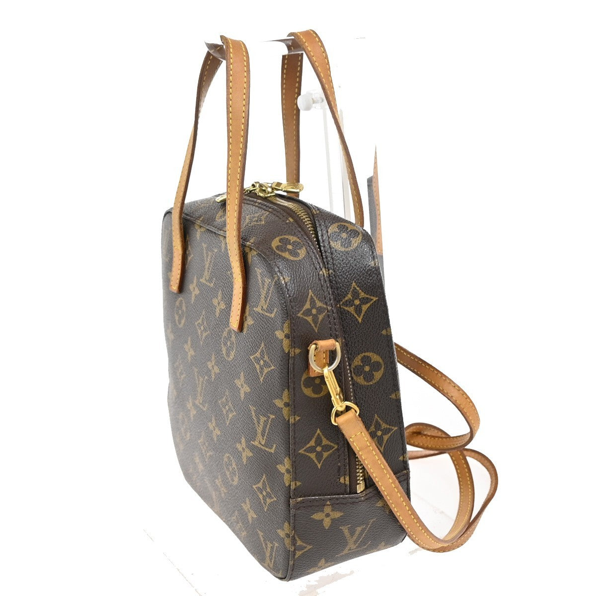 Louis Vuitton Spontini Handbag Monogram Canvas, BROWN, CANVAS, Handbag