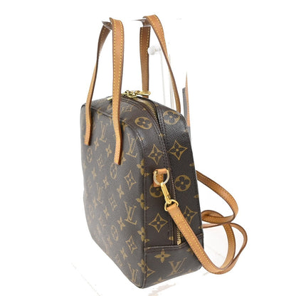 Louis Vuitton Spontini Handbag Monogram Canvas, BROWN, CANVAS, Handbag