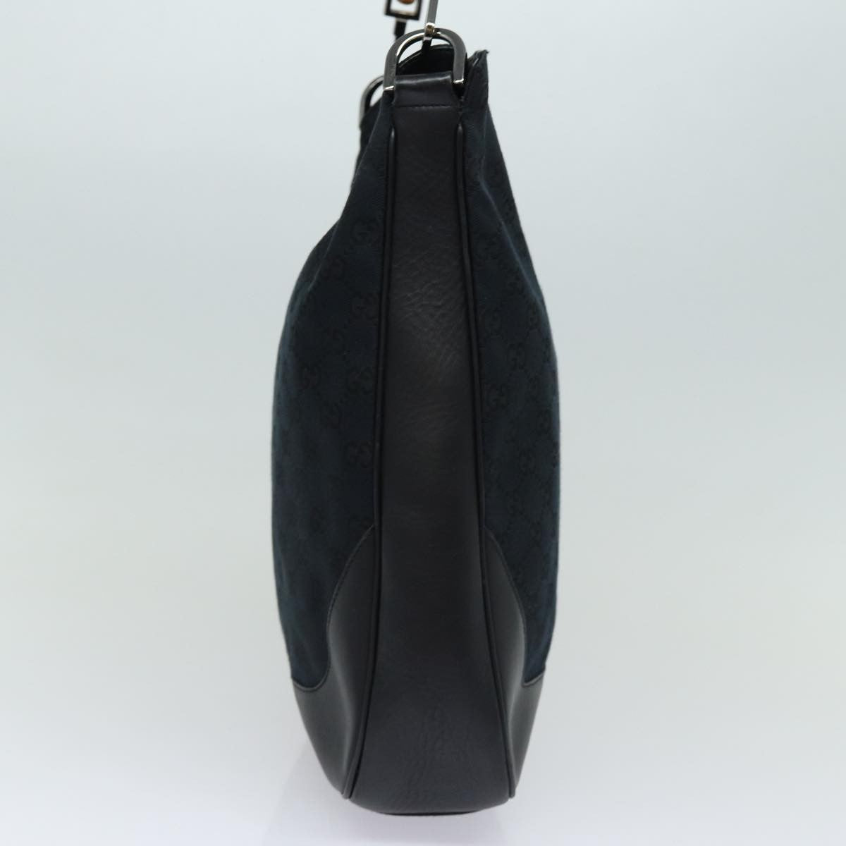 Gucci Vintage Bamboo Handle Tote Canvas, BLACK, CANVAS, Tote bag