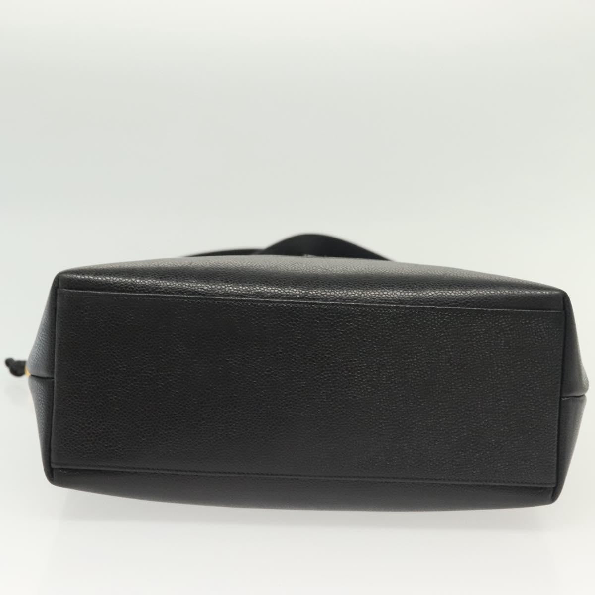 Chanel Vintage CC Logo Chain Tote Caviar, BLACK, LEATHER, Tote bag