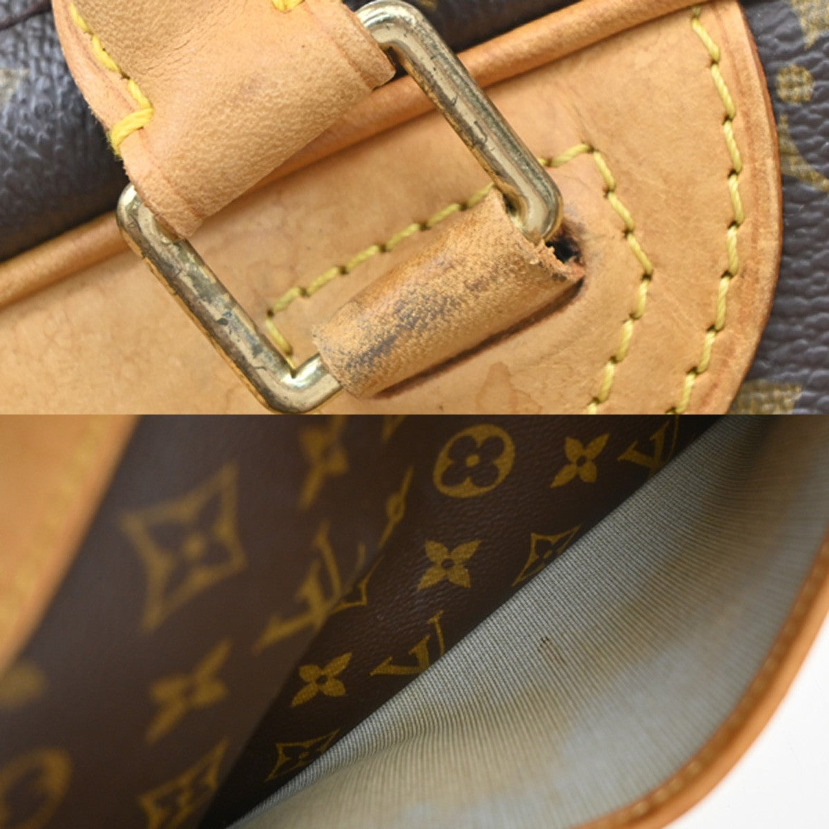 Louis Vuitton Trouville Handbag Monogram Canvas, BROWN, LEATHER, Handbag